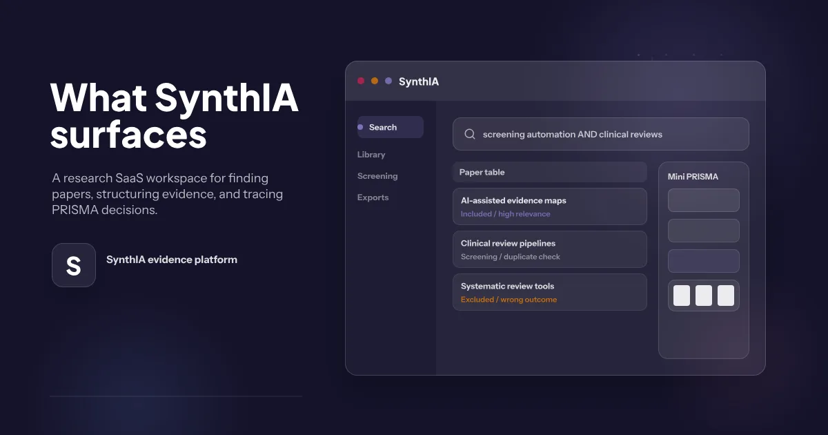 SynthIA, plataforma en español para revisiones sistemáticas con PRISMA 2020